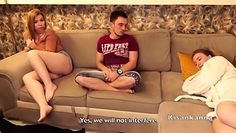 Exclusive Threesome With A Russian Babe And Her Cuckold Husband