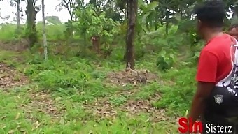 Two Brothers Engage In Public Sexual Encounter With Two African American Sisters Working On A Farm